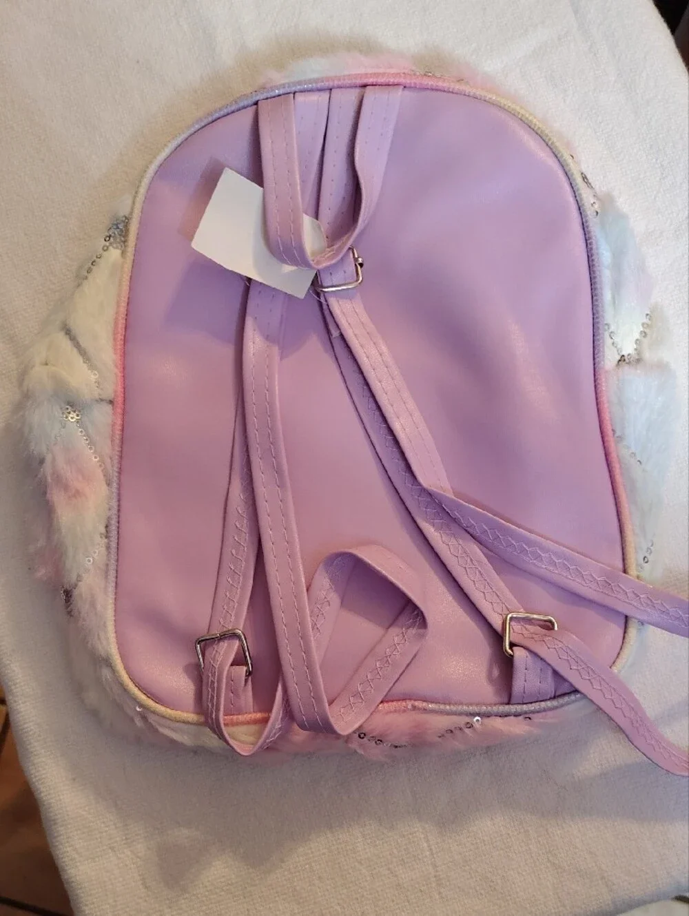 Pastel Labubu Plush Kids Backpack with Sequins - Small